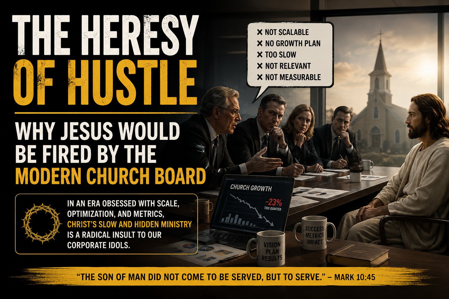 The Heresy of Hustle: Why Jesus Would Be Fired by the Modern Church Board