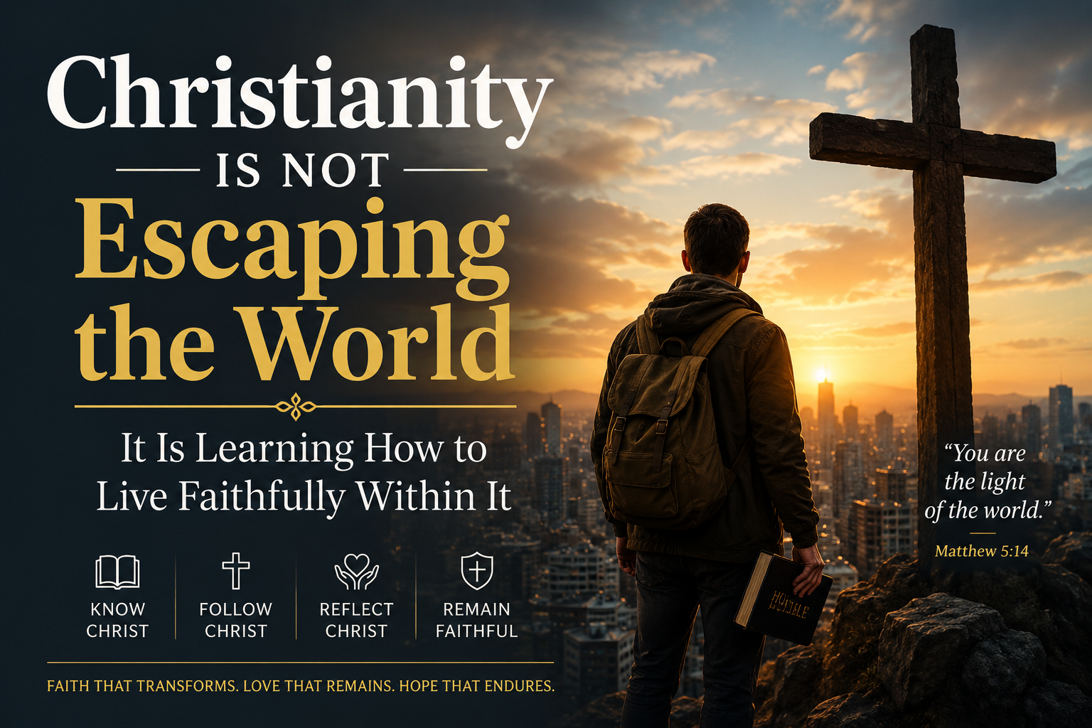 Christianity Is Not Escaping the World — It Is Learning How to Live Faithfully Within It